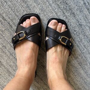 Ralph Lauren Purple Label Black Sandals